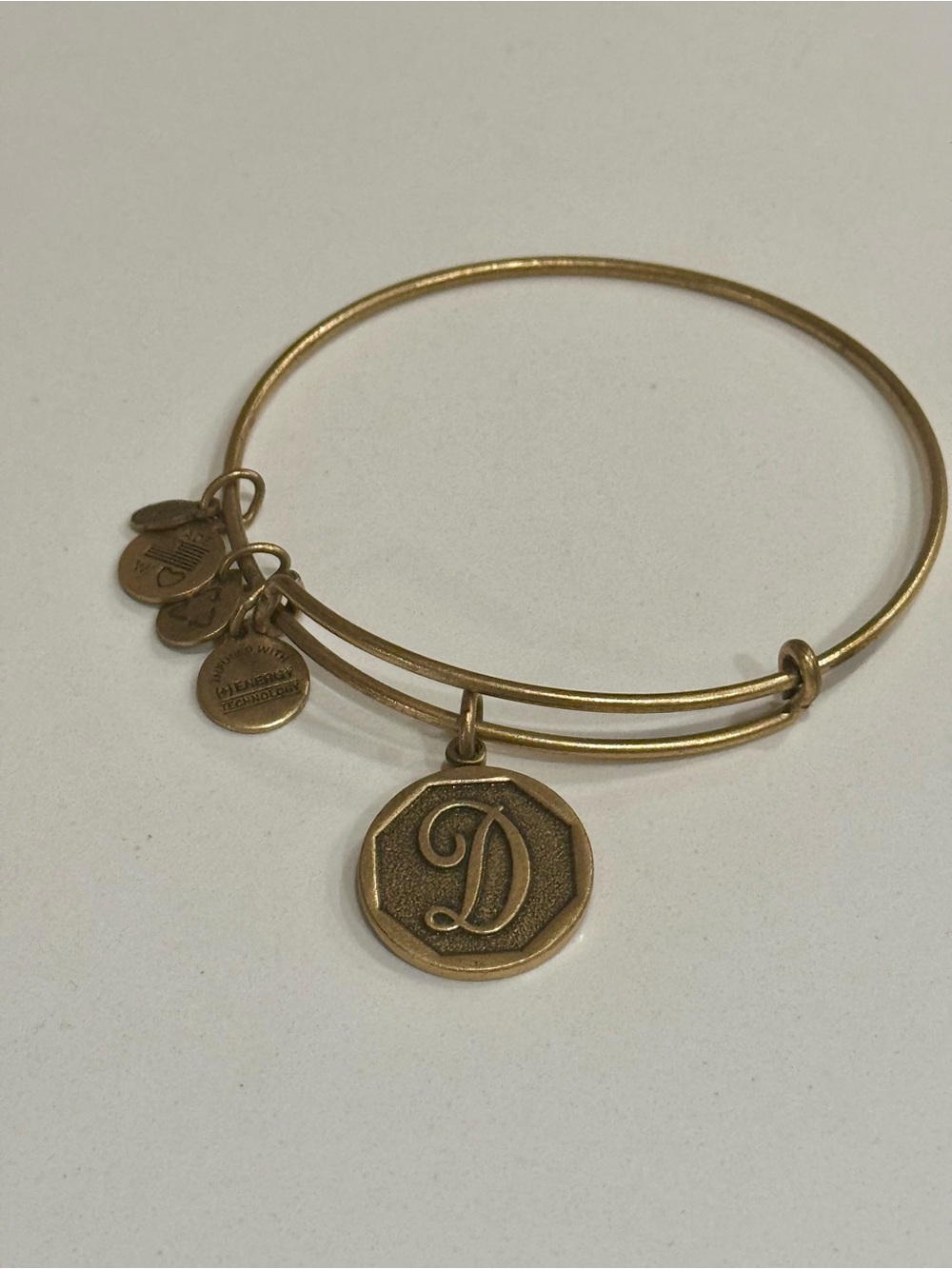 Alex and Ani Initial D Charm Bangle Rafaelian Gold Bracelet